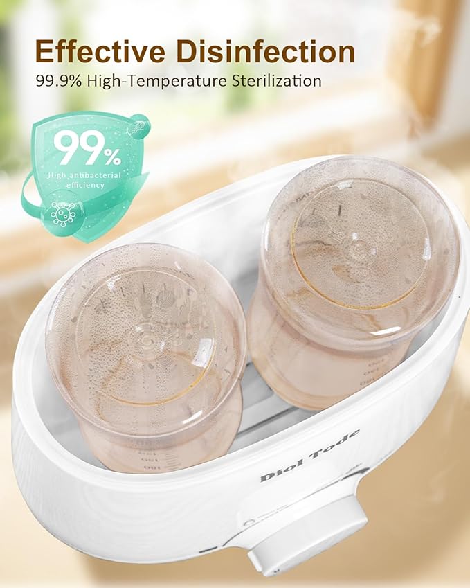 Bottle Warmer, Fast Baby Bottle Warmer for Breastmilk or Formula, 8-in-1 Milk Warmer for Baby, Smart Temperature Control, Sterili-zing, Heat Food, Double Bottle Warmer for All Bottles