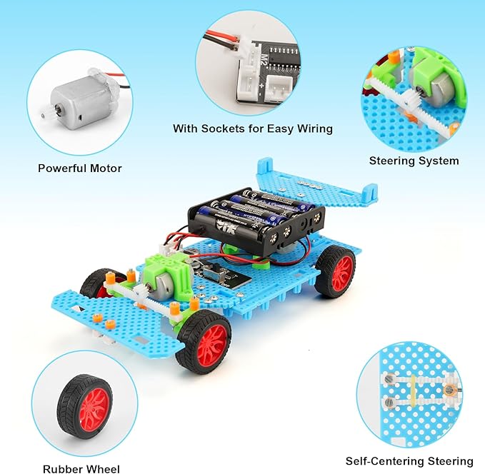 STEM Kits for Kids Age 10-12, Building Remote Control Car, Model Car Kits, Gifts for Boys 10-16, 3D Puzzles Science Educational Crafts, Toys for 10 11 12 13 14 Year Old Boys and Girls