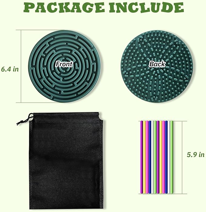 Sensory Activity Board for Kids 3 & Adults: Silicone Fidget Toys for ADHD & Autism, Calming Stress Anxiety, with Travel Bag & 12 Strings