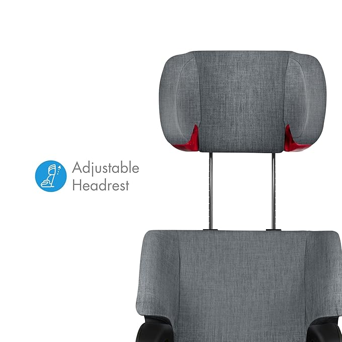Clek Oobr High Back Booster Seat with Adjustable Headrest, Reclining Design, Latch System, and Retardant-Free Fabric (Vintage Ziip)