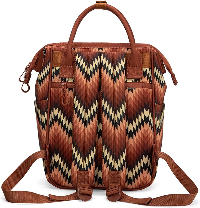 Montana West Wrangler Aztec Callie Diaper Bag Backpack with Stroller Straps Multifunction Baby Travel Bag WG2211-9110BR