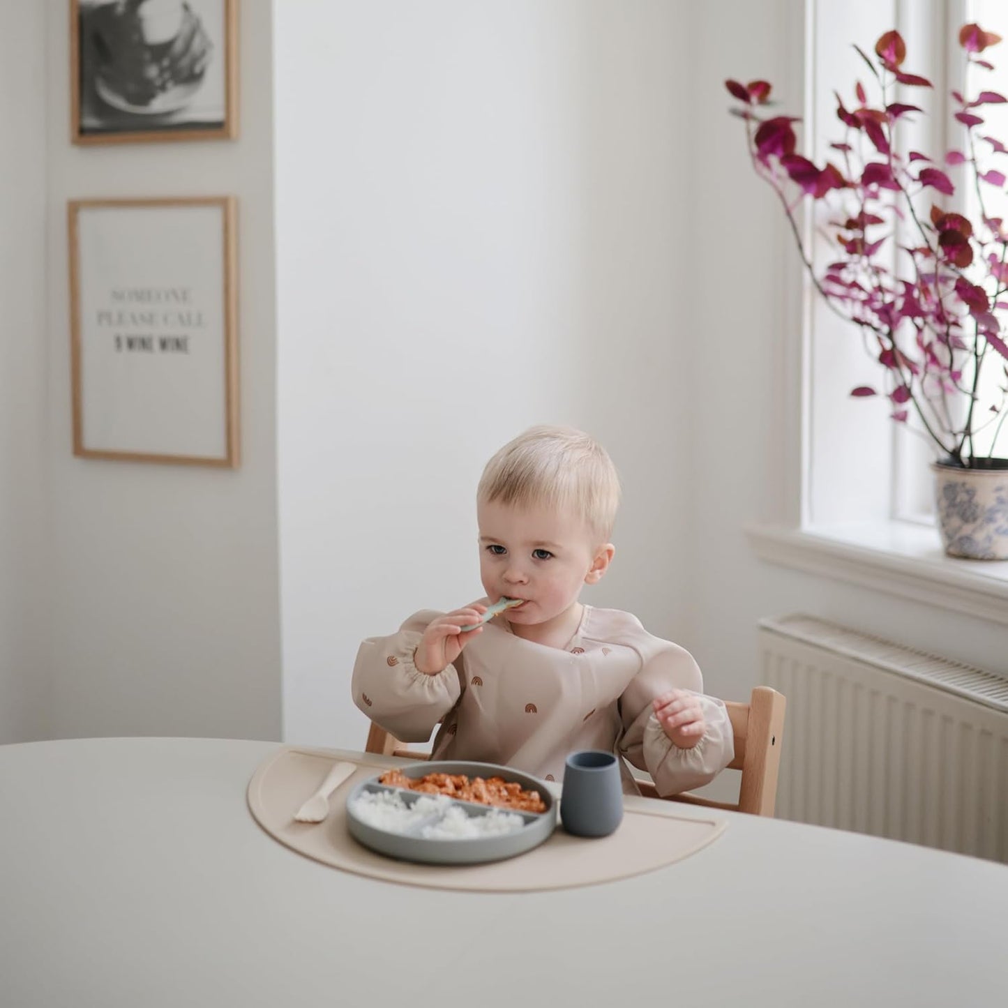 mushie Silicone Baby Starter Training Cup | 6 Months+ (Cambridge Blue)