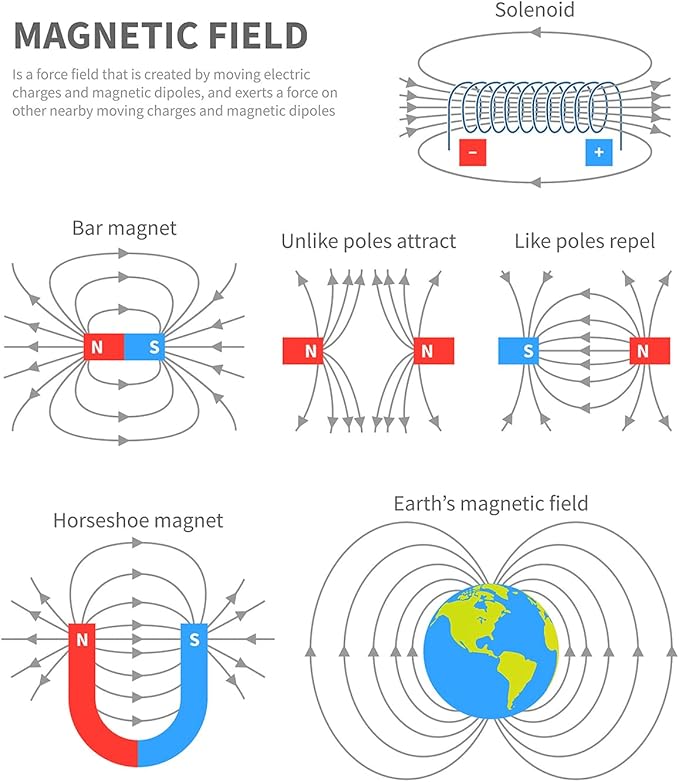 Sntieecr Labs Junior Science Magnetism Set for Experiment Education, Science Experiment Tool Physics Educational Toys for Kids Teen