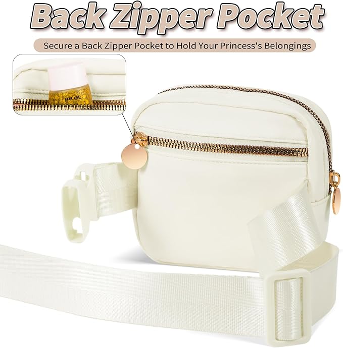 Birthday Gifts for 2 3 4 5 6 7 8 9 10 11 Year Old Girls - Mini Fanny Pack Cute Crossbody Bag Belt Bag Trendy Stuff,Graduation Gifts for Girls Teens Kids Daughter Sister Her - Cream,M