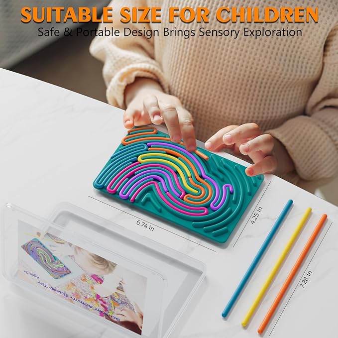 Sensory Fidget Toys for Kids Toddler Boys ,Sensory Activity Board for Stress Anxiety Autistic ADHD, Calm Down Travel Airplane Essentials Toys for 3+ Year Old, Stuffers Gifts for Teens Girls