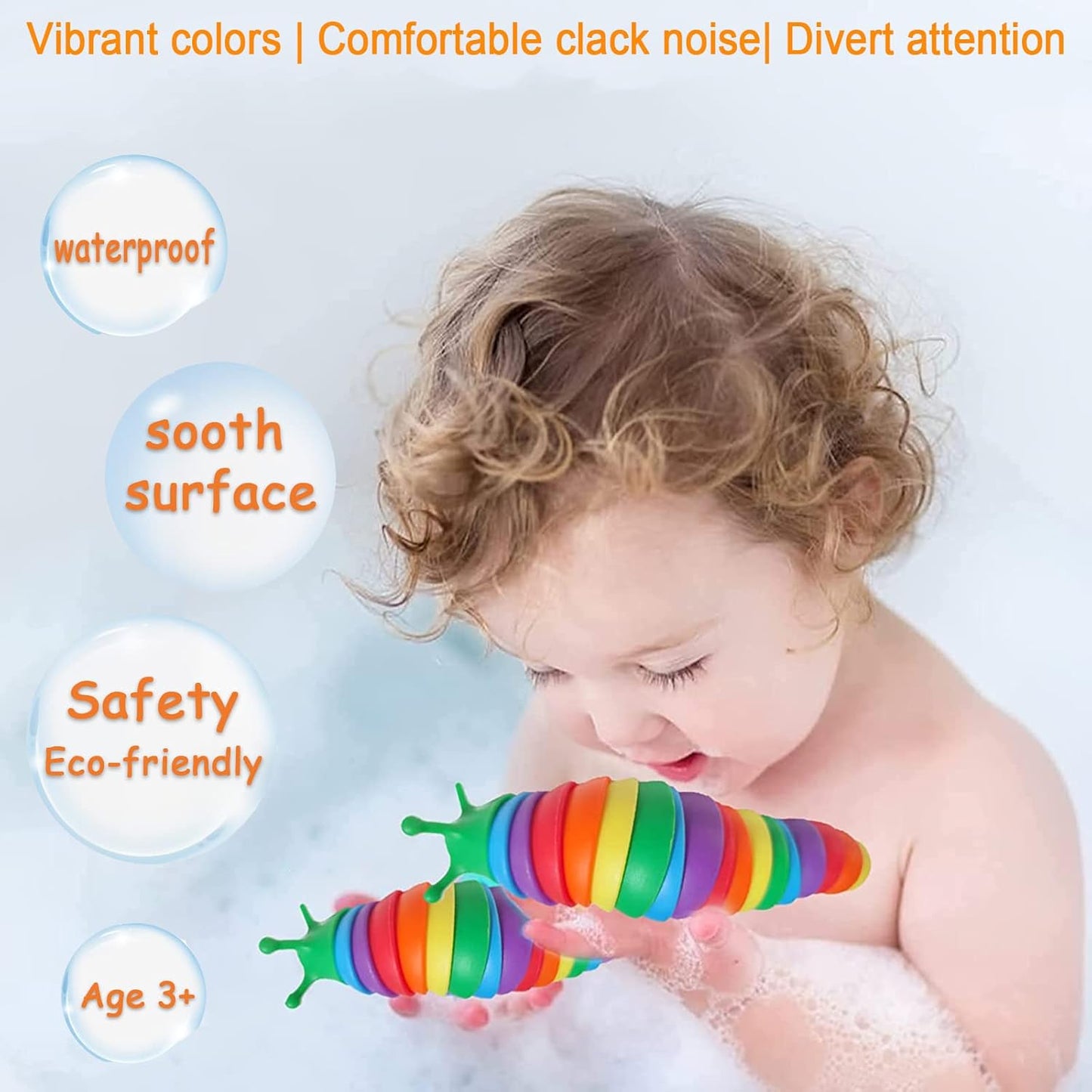 IFiwin Fidget Slug, 3PC Sensory Slug Fidget Toys