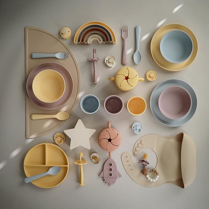 mushie Dinnerware Cups For Kids | Made in Denmark, Set of 2 (Daffodil)