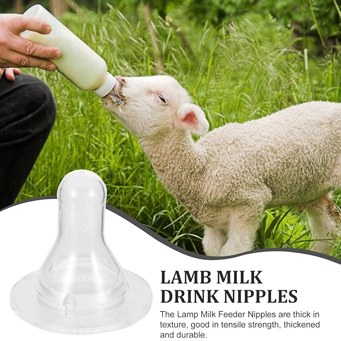 Replaceable Baby Bottle Nipples 10pack Silicone Nipple Sucker for Nursing Bottle for Lamb Pig Calf Cow