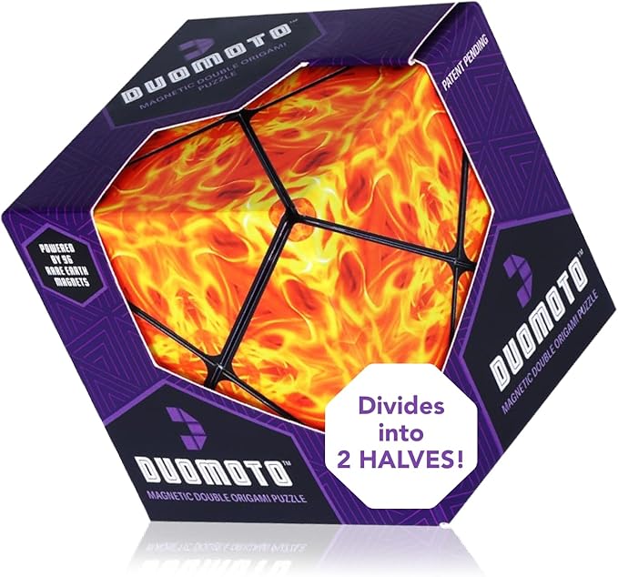 Duomoto Magnetic Transforming Cube - Shape Shifting Double Creativity Puzzle w/ 96 Rare Earth Magnets - Transforms Into Over 100 Shapes - by Fun in Motion Toys - Creators of Shashibo & Cubendi