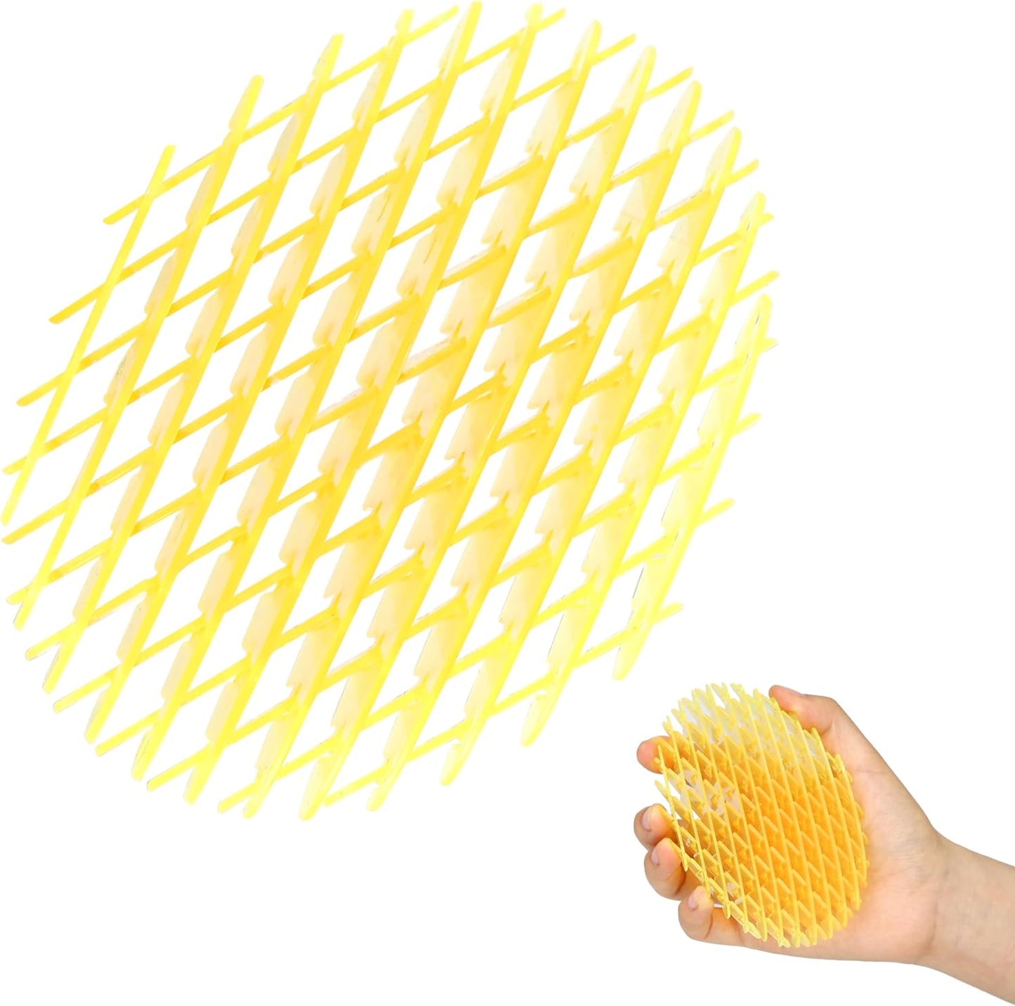 Fidget Worm Toy, 3D Elastic Fidget Toy for Kids Adult Relieving Stress Boredom, Stress and Anxiety Relief Calming Fidgets Desk Toys for Adults,Ideal Gifts (Yellow)