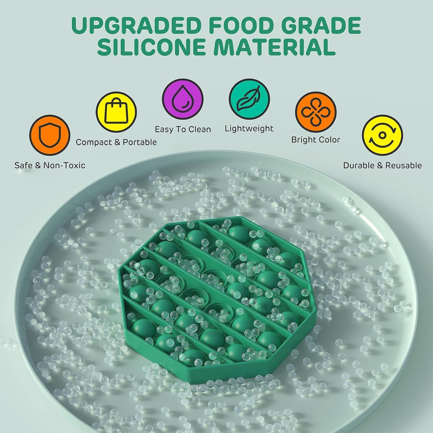 12 Pack Fidget Toys,Push Pop Fidget Sensory Toys Set,Stress Relief Gifts for Kids & Adults,Pop Bulk & Party Favors Toddler Toys for Easter Gifts,Party Supplies,Classroom Prizes