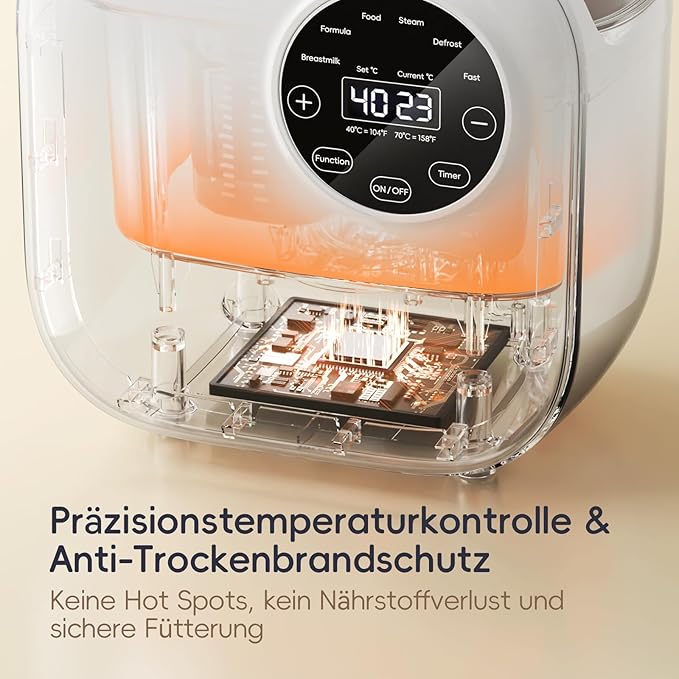 Baby Bottle Warmer, Felizbebe 10-in-1 Double Bottle Warmer for Breastmilk or Formula, Breast Milk Warmer for Baby, Accurate Temperature Control, Timer, Sterili-zing, Defrost, Heat Food, Keep Warm