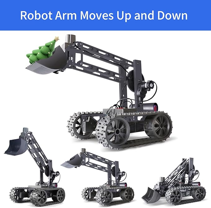 VANLINNY Robot Kit, STEM Toys for Boys Age 8-12, Robotic Arm for Kids Age 8+, 4-DOF Electronic Programming DIY Robots for Girls, Educational Science Building Kit, Cool Birthday Gifts for Kids.