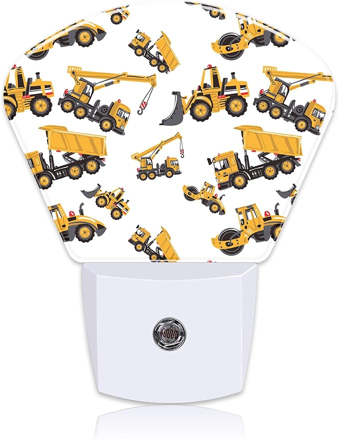 Children Road Construction Vehicle Night Light for Kids Girls Boys, Construction Vehicle LED Night Light Plug into Wall with Dusk to Dawn Sensor for Bedroom,Kitchen,Bathroom,Stairs Decor