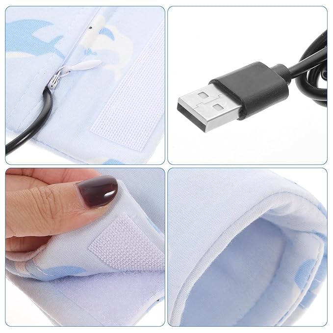 ibasenice General Portable Breastmilk - Portable Feeding Bottle Cover Baby Milk Heater USB Winter Milk Bottle Warmer Car Travel Bottle Warmer (Blue)