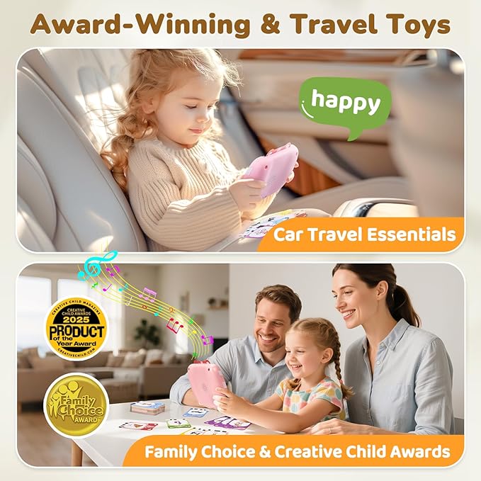 JoyCat Spanish & English Bilingual Talking Flash Cards for Toddlers 1-5, 454 Words with Durable Thick Cards, Easy to Slide in and Out, Speech Therapy Toys, Birthday Gifts for Boys Girls