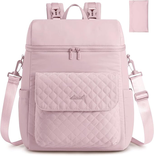 LOVEVOOK Diaper Bag Backpack, 3 in 1 Baby Bag with Changing Pad & Detachable Straps, Large Diaper Backpack for Mom Dad with Stroller Buckles