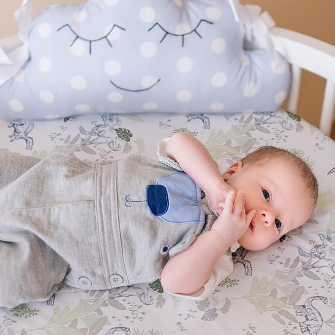 Bassinet Sheets, Bassinet Sheets for Baby Boy and Girl, Bassinet Sheet Neutral, Fit for Rectangle, Round, Oval, Hourglass Mattress, Flexible for Different Bassinet Pad/Mattress 4 Pack