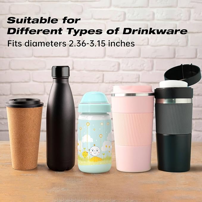 NiHome Tumbler Grip Compatible with 14oz Stanley Quencher, Fit for 12 15oz Zak Owala kids Cups Accessories Handle, Silicone Dual-Handle Tumbler Handles for Home Travel Outdoors Daily Use (2PCS,Green)