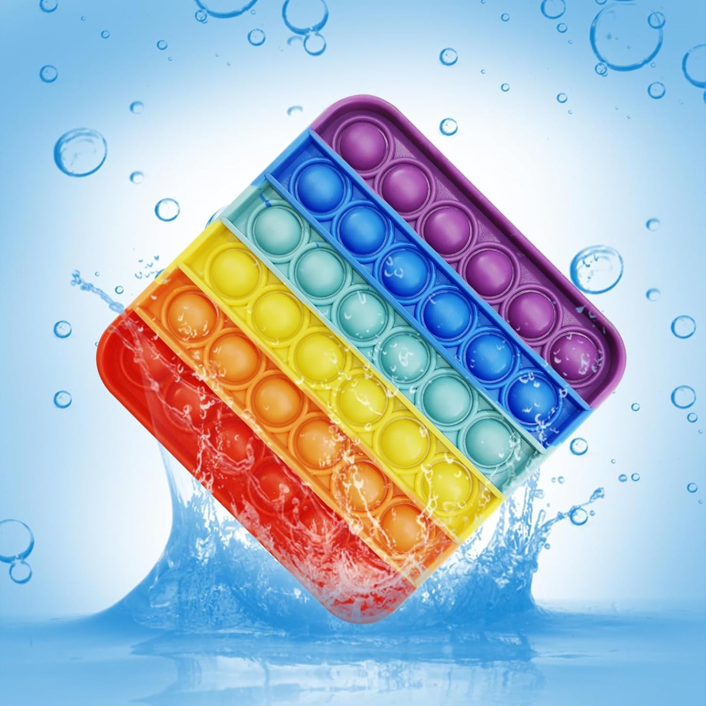 24 Pcs Pop Bubble Fidget Toys for Party Favors, Stress Relief Pressure Relieving Toys for Kids, Pop Bulk Toddler Toys for Christmas Valentine Birthday Gifts and Classroom Prizes