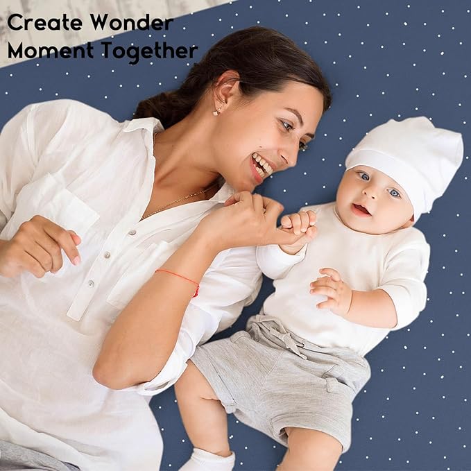 Yoofoss Pack and Play Sheets Fitted, Mini Crib Sheets 2-Pack for Pack N Play Mattress, Stretchy Playard Sheet, Soft and Breathable (Panda)