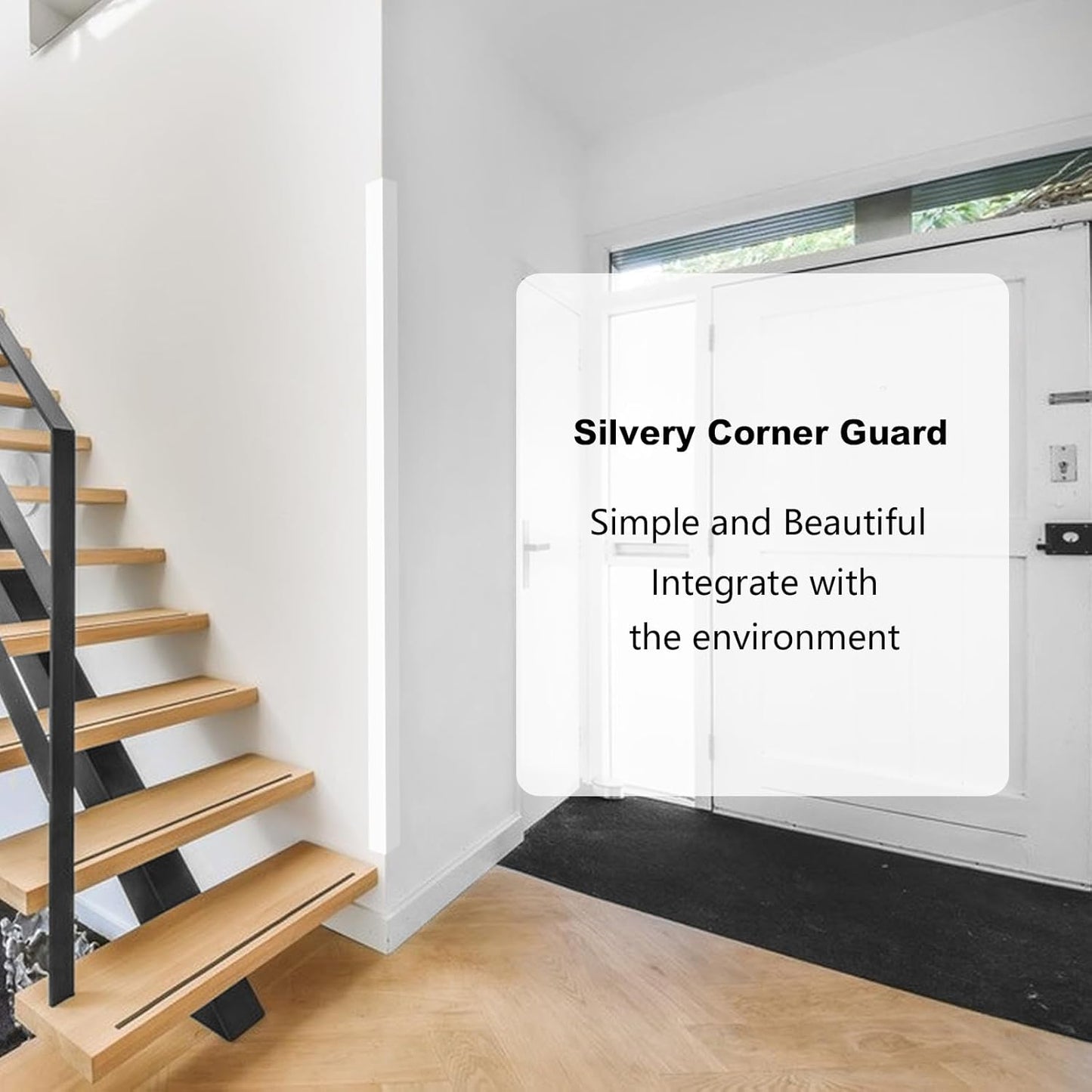 Aluminium Alloy Metal Corner Guards 10 Pcs Wall Corner Protector 0.6" x 0.6" x 48" Wall Corner Protection Decoration White Pack of 10 Corner Guards 20 Ga/1 mm Thickness