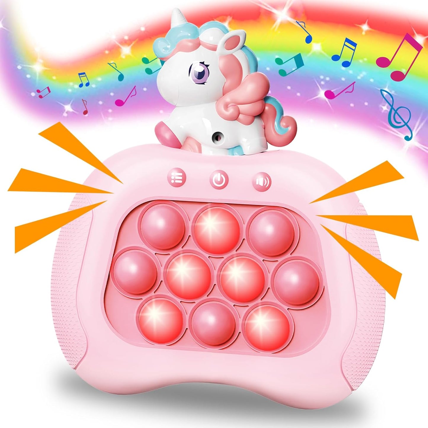 Fast Push Game, Pop Bubble Fidget Toy Quick Push Light Up Popping Game Toys for Ages 4-12, Birthday Gifts for Boys & Girls & Teens