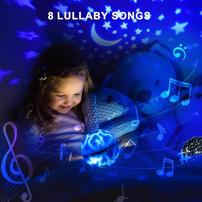 Night Light for Kids, Night Light Projector with 3 Films Stars,Oceans,Dinosaurs,360° Rotation Ceiling Projector Kids Night Lamp Rechargeable,Birthday Christmas Fun Gifts for 1-6-14 Year Old Girls Boys