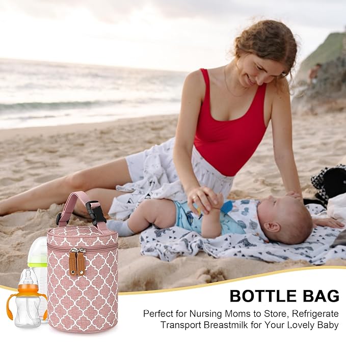 Accmor Breastmilk Cooler Bag, Insulated Baby Bottle Cooler Tote Bags for Nursing Mom Daycare