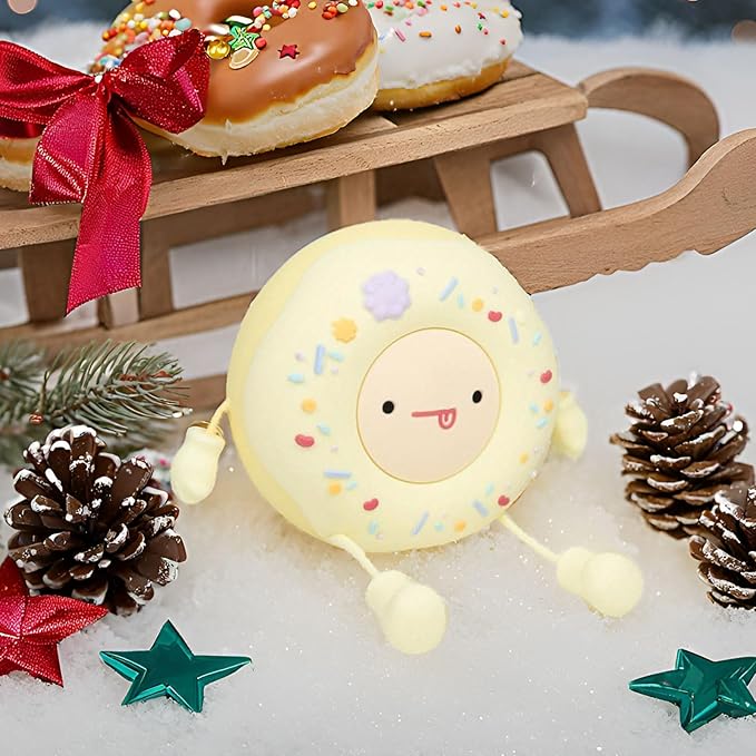 Cute Donut Night Light for Kids,Silicone Nursery Nightlight, Touch Control USB Rechargeable Lamps Breastfeeding Sweet Kawaii Dorm Room Decor Christmas Gift Baby Kids Girls Teens,White