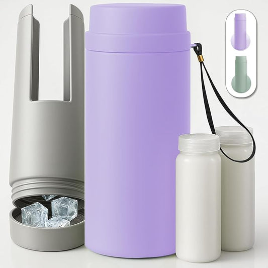 Portable Breast Milk Cooler Bottle: 30H Cooling Time, 2 x 150ml/5Oz, Durable BPA-Free Breastmilk Storage Bottles, Breastmilk Cooler, Travel Breastfeeding Milk Chiller for Baby
