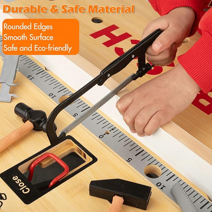 14 Pcs Kids Toy Tool Set Construction Party Supplies Plastic Pretend Play Accessory for Boys with Screwdrivers Pliers Axes Saws(Type A)