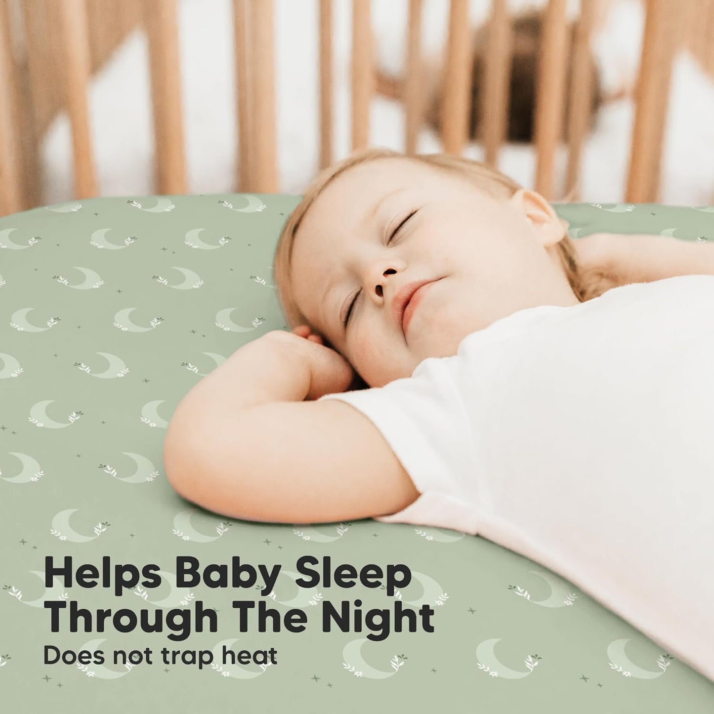 KeaBabies 2-Pack Baby Crib Sheets for Boys, Girls - 52x28 Viscose Derived from Bamboo Toddler Bed Sheets Neutral, Fitted Crib Mattress Cover for Standard Baby Bedding, Soft & Cozy (Lunaris)