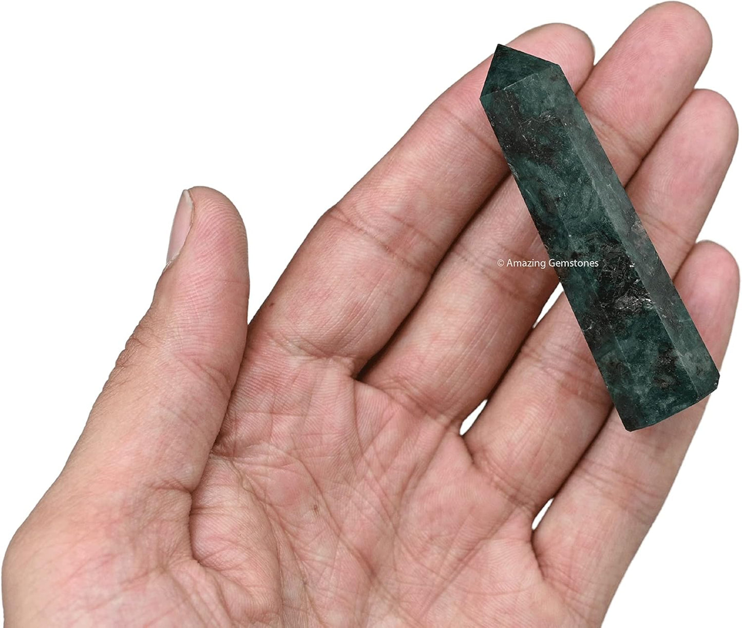 Amazing Gemstone Chrome Diopside Crystal Towers - Natural Healing Crystal Point Obelisk for Reiki Healing and Crystal Grid (2 Inch to 3 Inch)