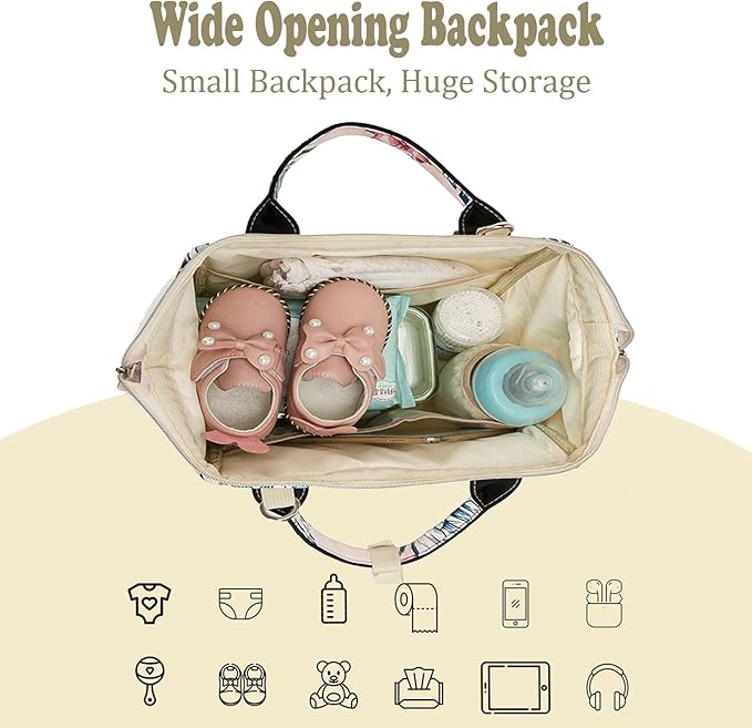 Small Diaper Bag-Mini Diaper Bag Backpack Crossbody Baby Diaper Tote Bag with Insulated Pocket(camouflage)