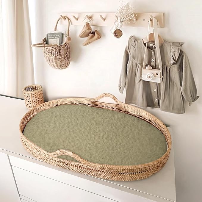 lulumoon Muslin Bassinet Sheets Baby: Cotton Bassinet Sheets Fitted for Boys and Girls - Bassinet Mattress Sheets for Oval Rectangle or Hourglass