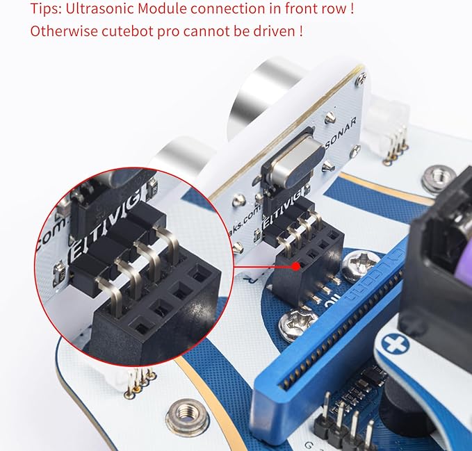 ELECFREAKS microbit Starter Kit Cutebot Pro DIY Programmable Robot Car Kit with 4 Line-Tracking Sensors and Encoded Motor, microbit Project Makecode Coding Set (not Include Micro:bit and Battery)