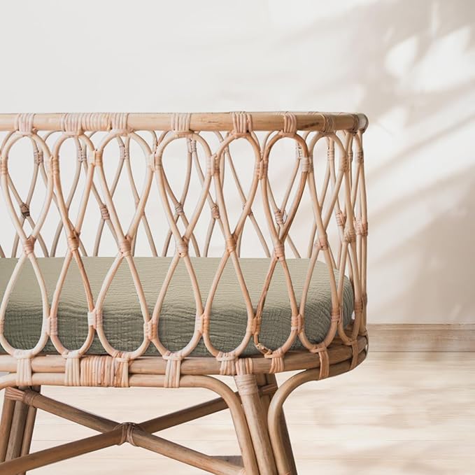 lulumoon Baby Muslin Bassinet Sheets: Snuggly Soft Cotton Sheets for Boys and Girls - Fitted foror Chicco Lullago Anywhere & Baby Bjorn Cradle & Bassinet