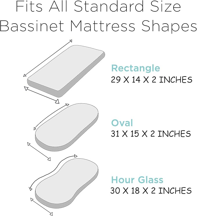 JumpOff Jo - Hypoallergenic Fitted Bassinet Sheet for Baby Boys & Girls - Rectangular, Hourglass & Oval Crib Compatible, Soft, Breathable, Machine Washable - Octopus Treasure