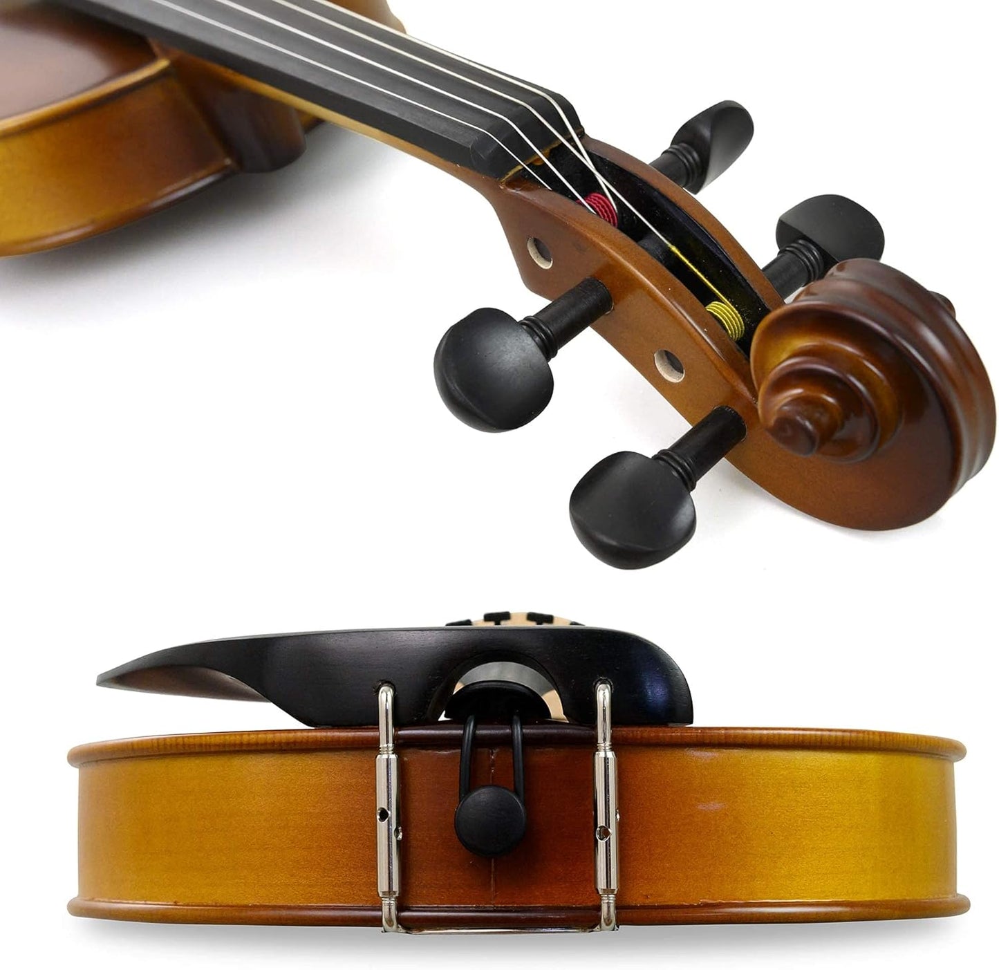 Bunnel Premier Violin Clearance Outfit 1/8 Size - Carrying Case and Accessories Included - Solid Maple Wood and Ebony Fittings By Kennedy Violins