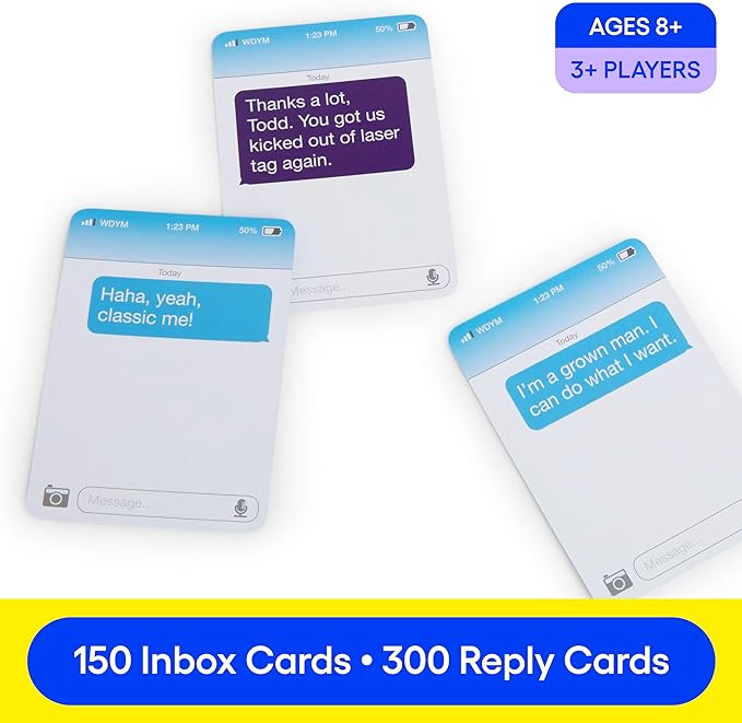 New Phone, Who Dis? Family Edition By Relatable, A Fun Choice For Games And Card Games For Family Gatherings, Great For Kids Games, Includes 150 Inbox Cards, 300 Reply Cards, And Instructions