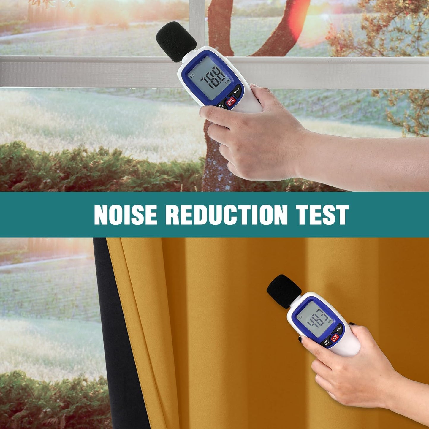 ChrisDowa 100% Blackout Curtains for Bedroom with Black Liner, 2 Thick Layers Total Blackout Thermal Insulated Grommet Window Curtains 2 Panels Set (Mustard Yellow, 42 x 63 Inch)