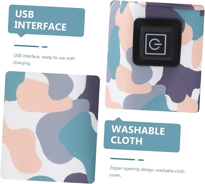 Toyvian 1Pcs USB Baby Bottle Warmer 3 Gears Temperature Adjustable Bottle Warmer, Insulated Milk Bottle Bag Portable Breastmilk Warmer Bag