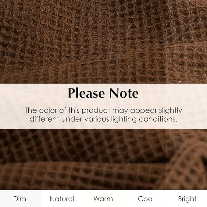 Salt Earth GOTS Certified 100% Organic Cotton Throw Blanket, 60" X 80" Blankets & Throws for Bed, Throw Blanket for Couch,Modern & Cozy Blanket, All Season Waffle Blanket, Soft Blanket (Potting Soil)