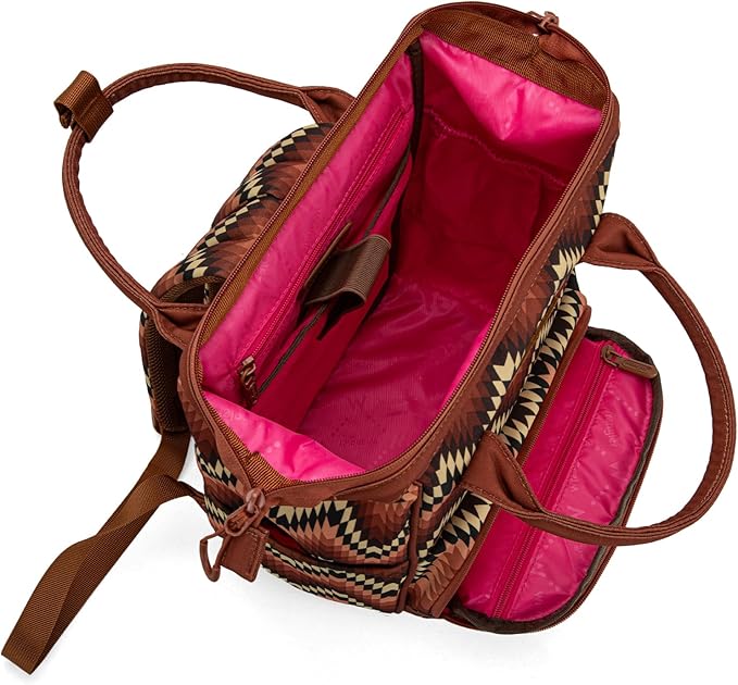 Montana West Wrangler Aztec Callie Diaper Bag Backpack with Stroller Straps Multifunction Baby Travel Bag WG2211-9110BR