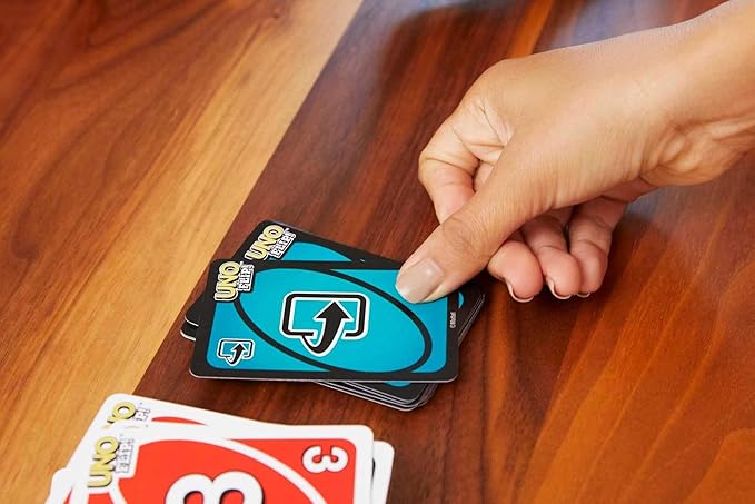 Mattel Games UNO FLIP! Family Card Game, with 112 Cards in a Sturdy Storage Tin, Makes a Great Gift for 7 Year Olds and Up