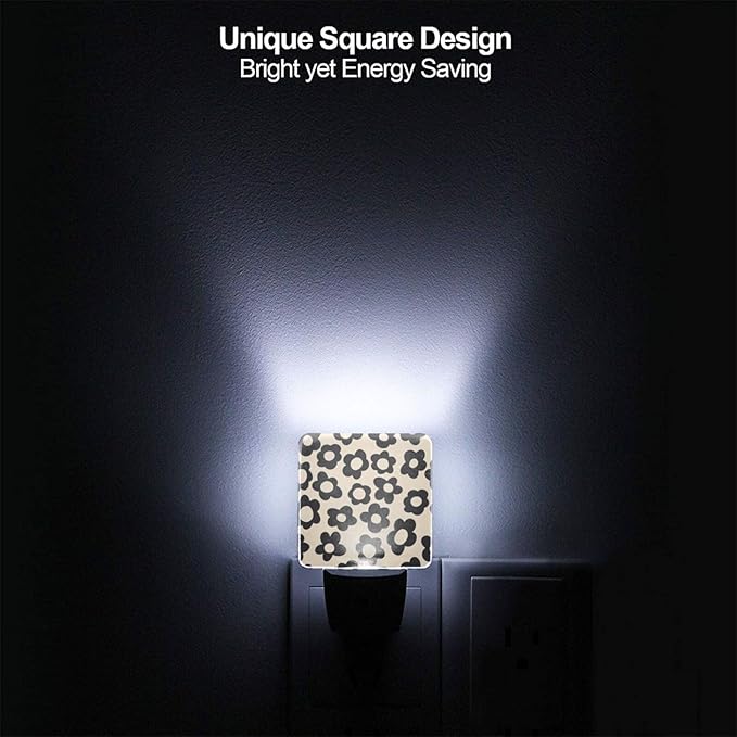 Led Night Light, Groovy Flowers Decorative Plug in Nightlights,with Smart Auto Dusk to Dawn Night Light for Bedroom, Kitchen, Nursery, Bathroom