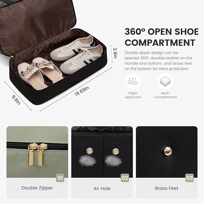 LOVEVOOK Weekender Bag, Large Travel Duffel Bag for Women with 2 Packing Cubes, Carry on Overnight Bag with Shoe Compartment, Mom Hospital Bags for Labor and Delivery