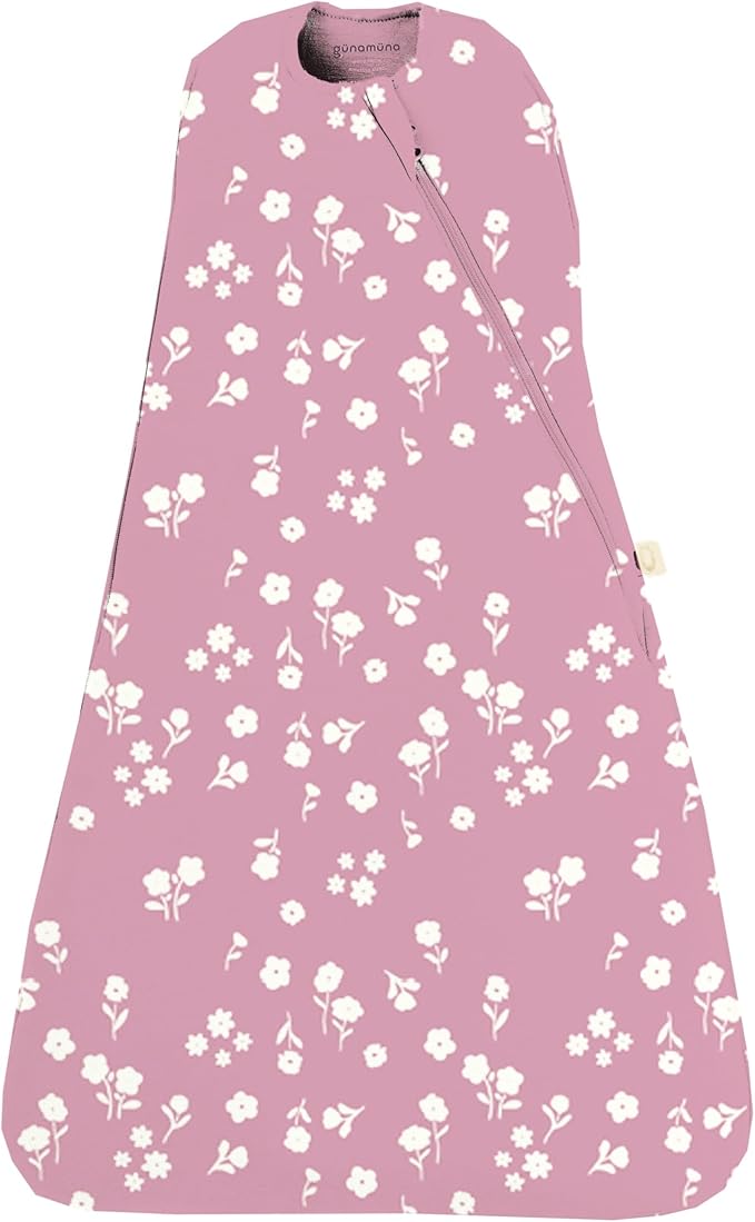 GUNAMUNA Swaddle Wrap for Newborns – Arms In or Out, Easy Diaper Changes with WONDERZiP, Soft Sleep Sack, 2.5 TOG
