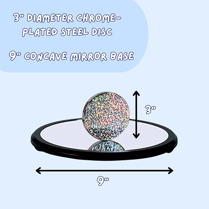 Toysmith Euler’s Disk – Create A Hypnotic Display of Light & Sound- Science Desk Decor for Home and Office – Physics Toys for Adults & Kids 8+